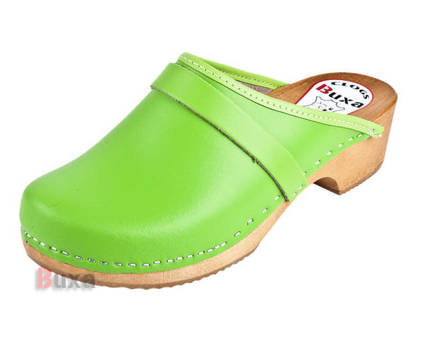 0e3ed137092cf8ec47893268b90cf23a.jpg Klasické dřeváky dámské P1 zelené - Obrázek 1