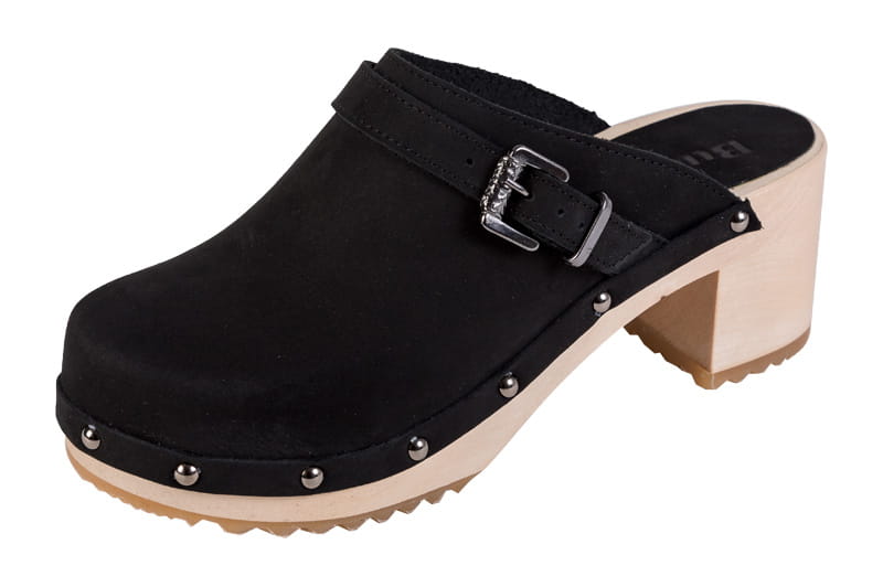 12510.jpg Elegantní dřeváky OS5 Černé Nubuk - Obrázek 1