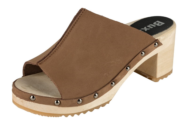 12803.jpg Elegantní dřeváky OS53 Světle hnědé Nubuk - Obrázek 1