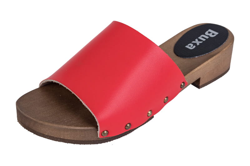 12830.jpg Elegantní dřeváky L-40 Červené - Obrázek 1