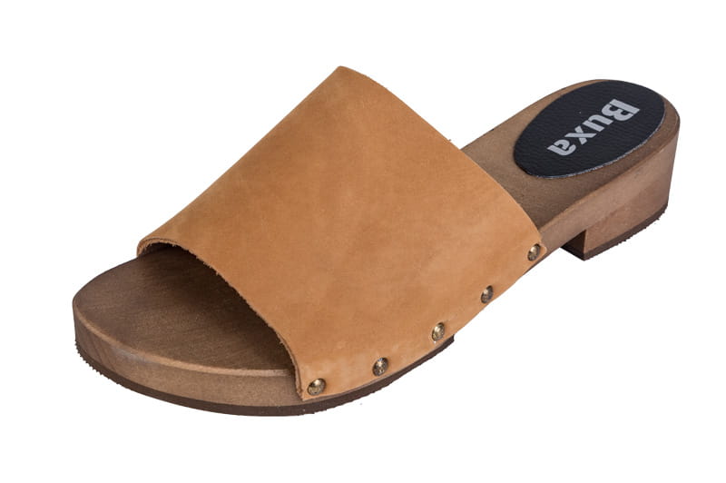 12880.jpg Elegantní dřeváky L-40 Medové Nubuk - Obrázek 1