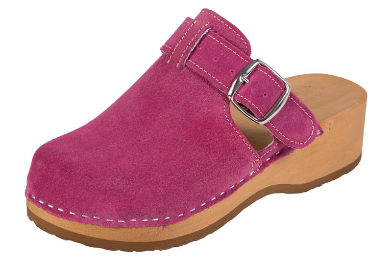 13011.jpg Zdravotní dřeváky PZM2 Růžové Semiš - Obrázek 1