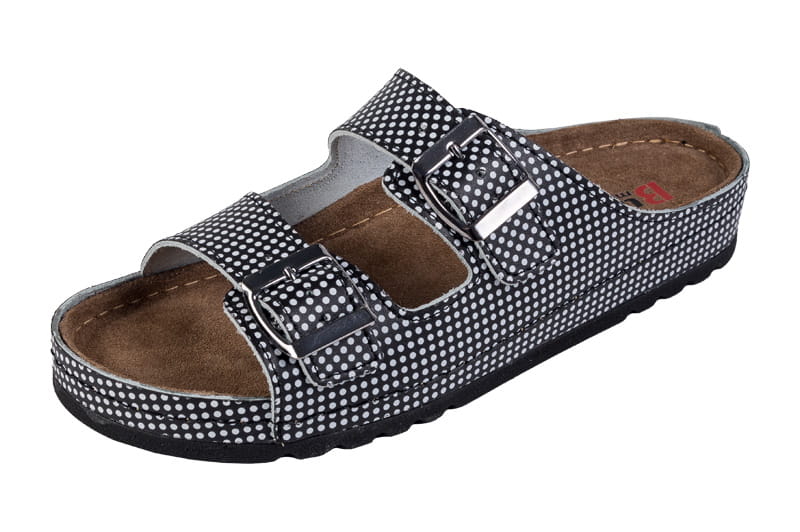 13064.jpg Dámská zdravotní obuv s paměťovou pěnou BZ110 - Černá s bílými tečkami - Obrázek 1