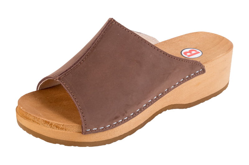 13224.jpg Zdravotní dřeváky PZM3 Hnědé Nubuk - Obrázek 1