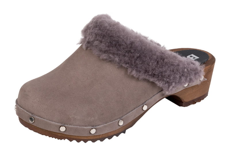 13945.jpg Dřeváky zateplené kožešinou PF2 šedé - Obrázek 1