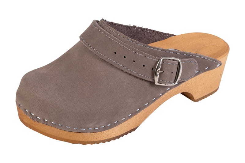 14451.jpg Dětské dřeváky DZ-PP1 velurové šedé - Obrázek 1