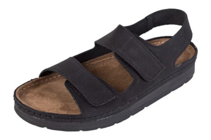 Pánské zdravotní sandály BZ415 - Černé (Nubuk)