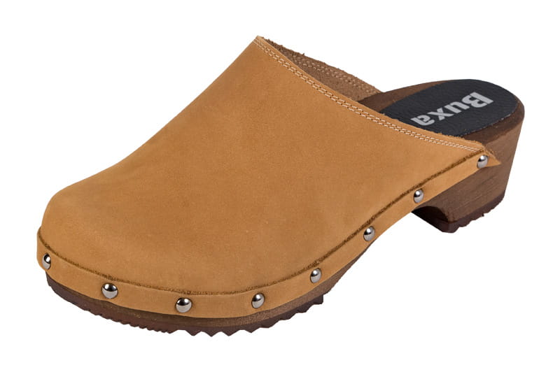 14851.jpg Pohodlné dřeváky dámské PE10 velurové medové - Obrázek 1