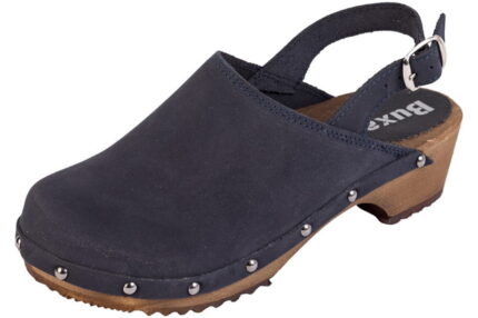 Pohodlné dřeváky dámské PE10p velurové tmavě modré