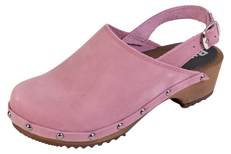 15731.jpg Pohodlné dřeváky dámské PE10p velurové růžové - Obrázek 1