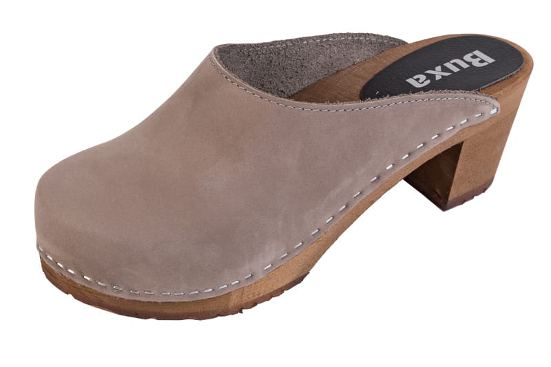 15779.jpg Dřeváky Pantofle na podpatku OS12 šedé velurové - Obrázek 1