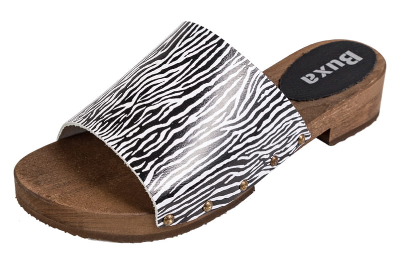 15804.jpg Elegantní dřeváky L-40 zebra - Obrázek 1