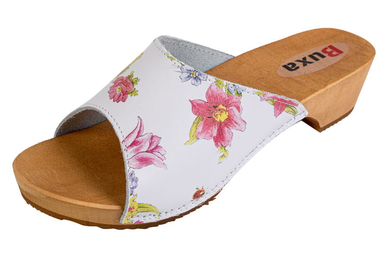 16207.jpg Dřeváky Pantofle kožené W45 Květy guci01 - Obrázek 1