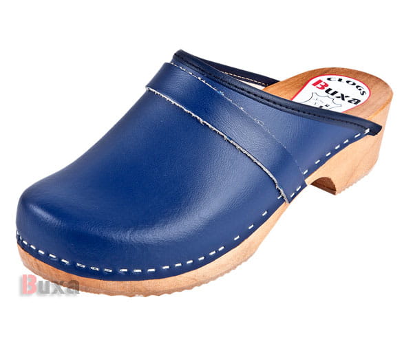 17a4cdad64ad1ff04049580a98f62739.jpg Klasické dřeváky dámské P1 tmavě modré - Obrázek 1