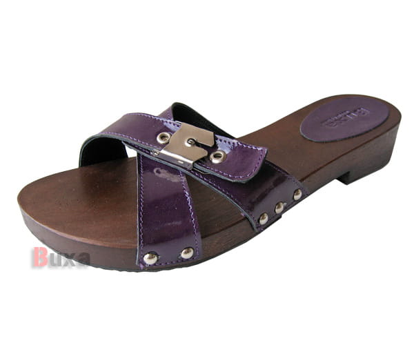 34ba7a020f98f21ff3a6de3e66ebb656.jpg Elegantní dřeváky L-10 Fialové - Obrázek 1