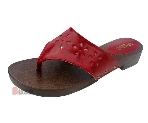 4135d523e477bc44c7f2f4cea69362f1.jpg Elegantní dřeváky L-30 Červené - Obrázek 1