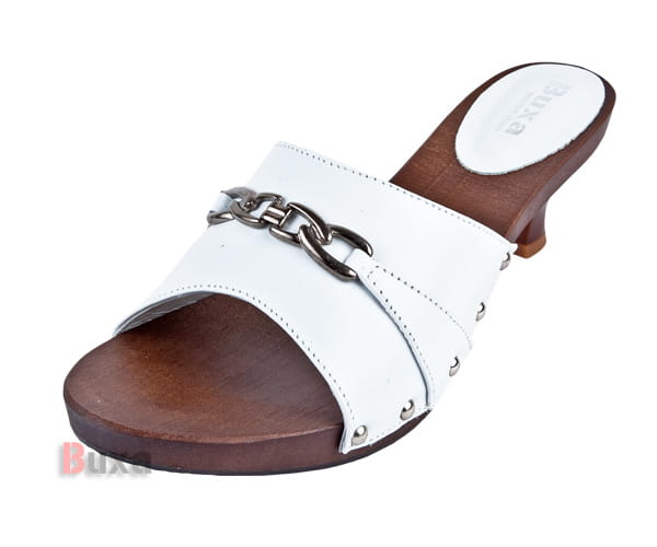 49bf76d5d7226acd59497ff38f58ed71.jpg Elegantní dřeváky KC-PP Bílé - Obrázek 1