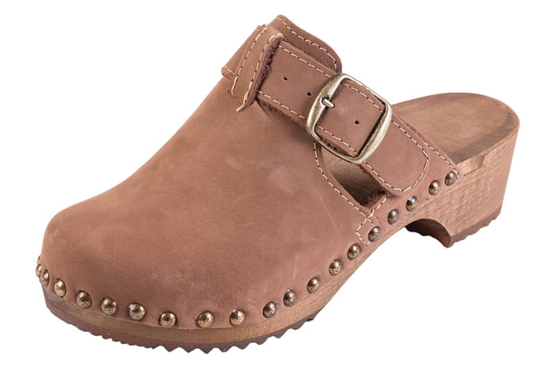 552b638841c4446d1c8663a838910fce.jpg Pohodlné dřeváky PE15 Nubuk - Světle hnědé - Obrázek 1