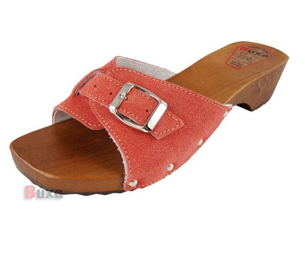 58b402782e3f3b1b8b1bc97307f00318.jpg Zdravotní pantofle R70 Červené velurové - Obrázek 1