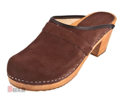 Elegantní dřeváky OS1 Hnědé velurové