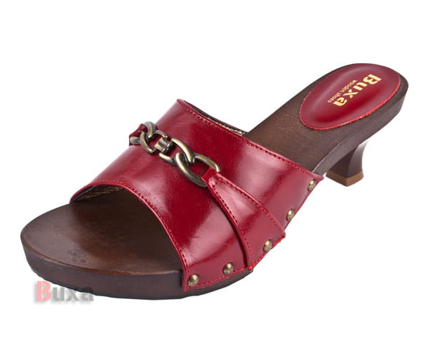 7f2c9199e7786972b309a3f42958f7a2.jpg Elegantní dřeváky KC-PP Červené - Obrázek 1