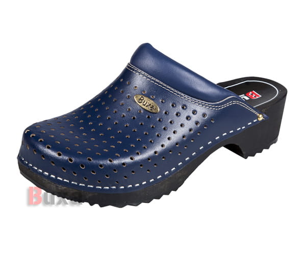 8cf20a95fad9e52bae75aa92c9d5e213.jpg Dřeváky F11 Tmavě modré s černou podrážkou - Obrázek 1