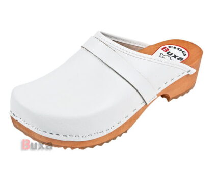 Klasické dřeváky Buxa P1 bílé