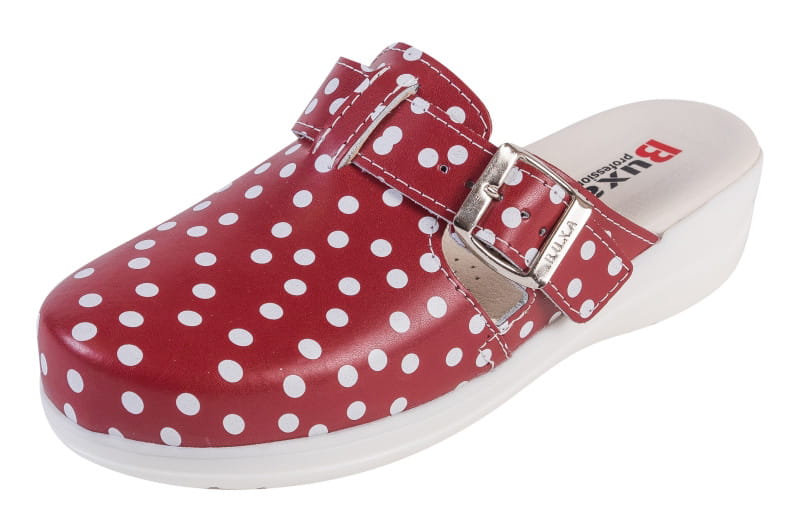 ac3c343cd1499fe83aa3734089815609.jpg Odpružená zdravotní obuv MED20 - Červená s tečkami - Obrázek 1