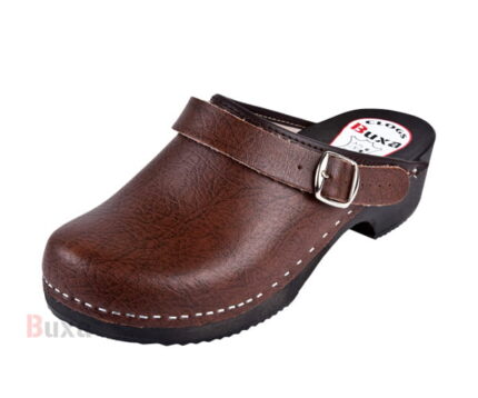 Klasické dřeváky dámské PP1 hnědé/černá podrážka