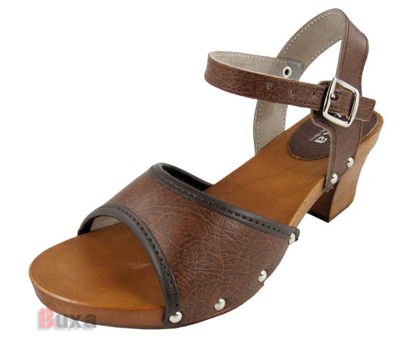 af80144c625439747e6cda2d75aa58f4.jpg Elegantní dřeváky KD-60 Hnědé - Obrázek 1