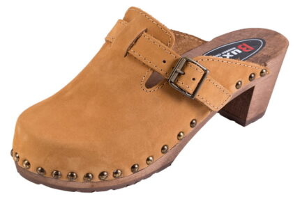 Elegantní dřeváky OS4 Nubuk - Medové