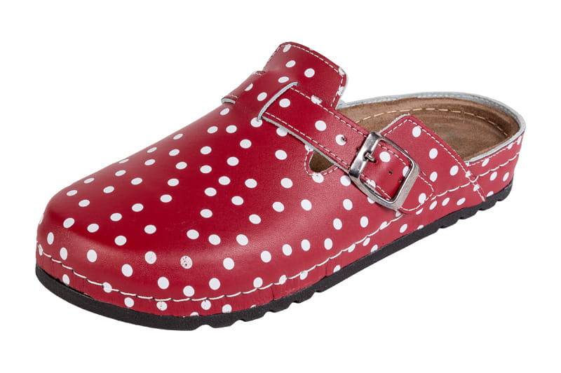 c55191b88a79f4057494b6f87794a4e0.jpg Zdravotní obuv MEMORY BZ120 červené tečky - Obrázek 1