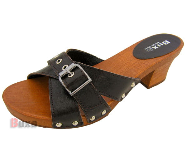 d65dfaecab6cea5130da7fa9a9fa62a4.jpg Elegantní dřeváky KD-20 Hnědé - Obrázek 1