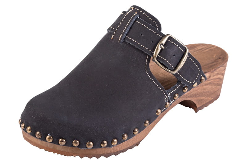 e6288cccd395910172025fda0701f5cf.jpg Pohodlné dřeváky PE15 Nubuk - Černé - Obrázek 1