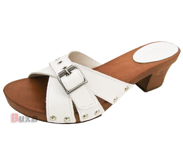 f2e042f747525fdbd5701438da5b45b1.jpg Elegantní dřeváky KD-20 Bílé - Obrázek 1