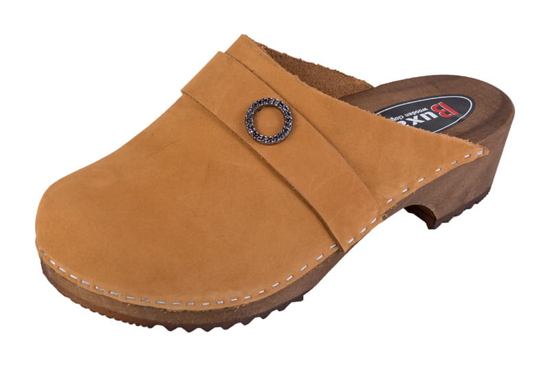 ffb58c21bac1c01730c79124714e9bc3.jpg Pohodlné dřeváky PE1 Medové (Nubuk) - Obrázek 1