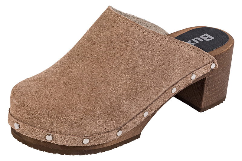 OS71_bezowy_zamsz_1.jpg Dámské dřeváky BUXA OS71 – nubuk béžové - Obrázek 1