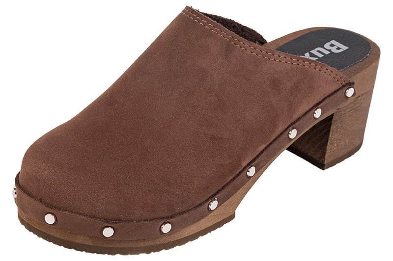 OS71_brazowy_nubuk_1.jpg Dámské dřeváky BUXA OS71 – nubuk hnědé - Obrázek 1